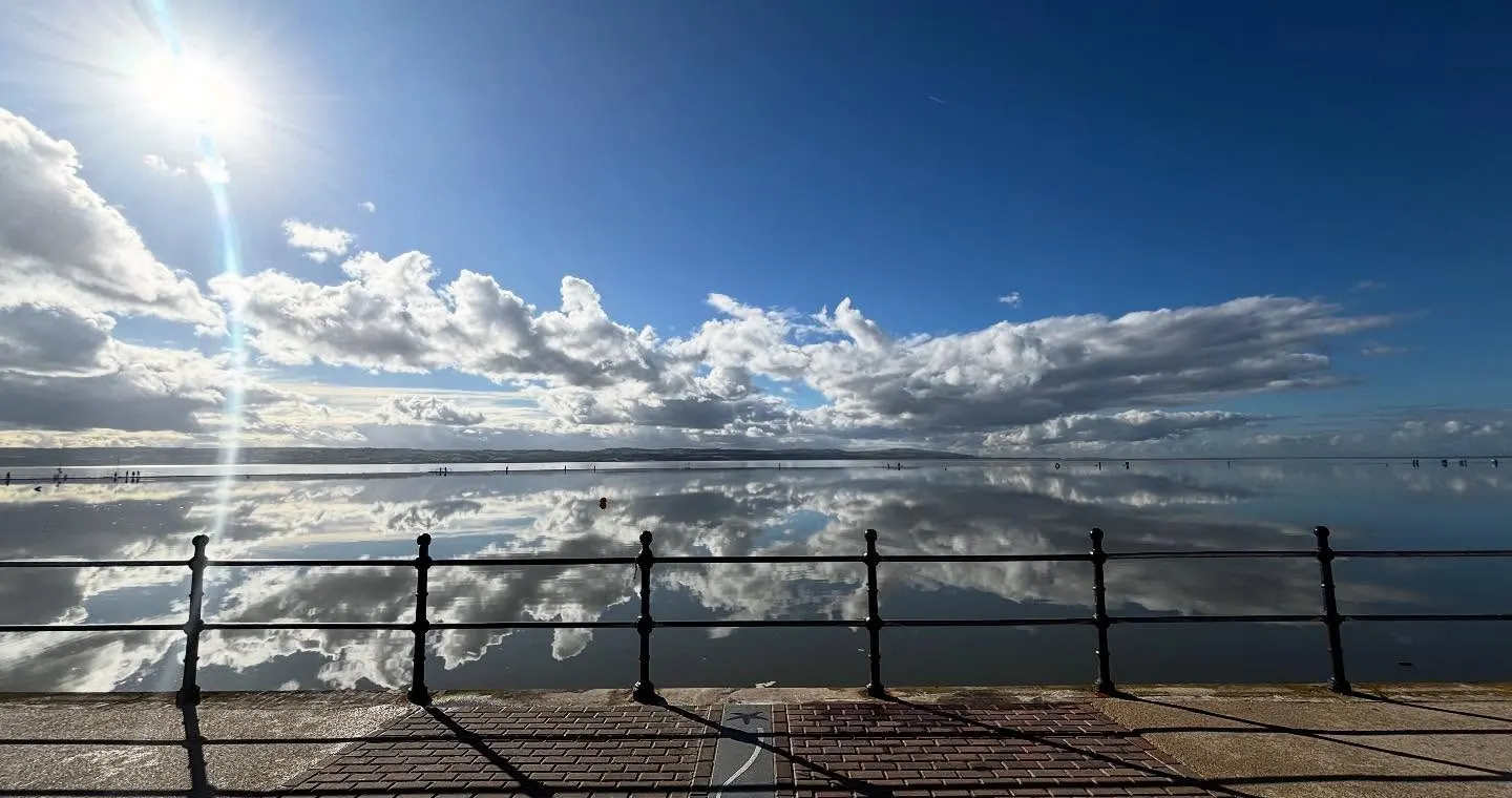 West Kirby promenade and waterfront beside Tanskeys
